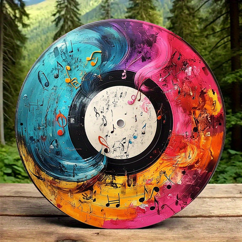Home Office Or - Art de disque vinyle vibrant de