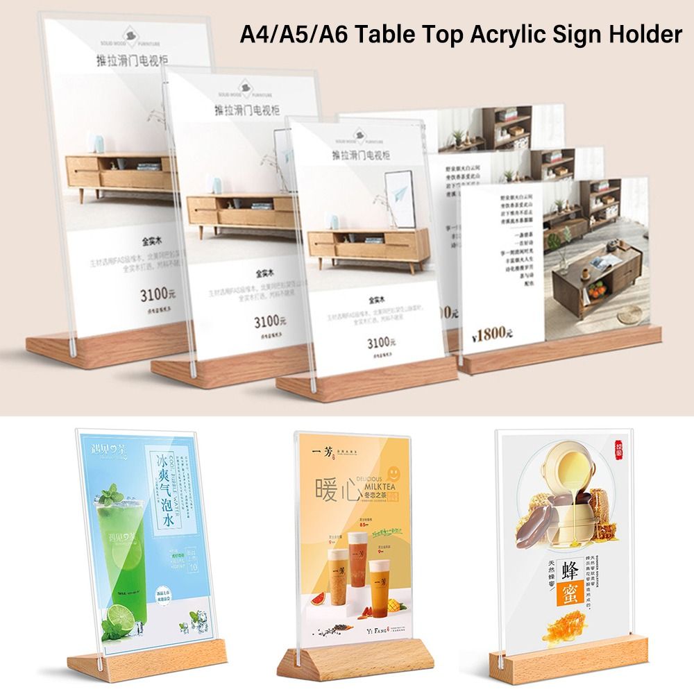 Document Holder Stand - Présentoir de menu double face avec