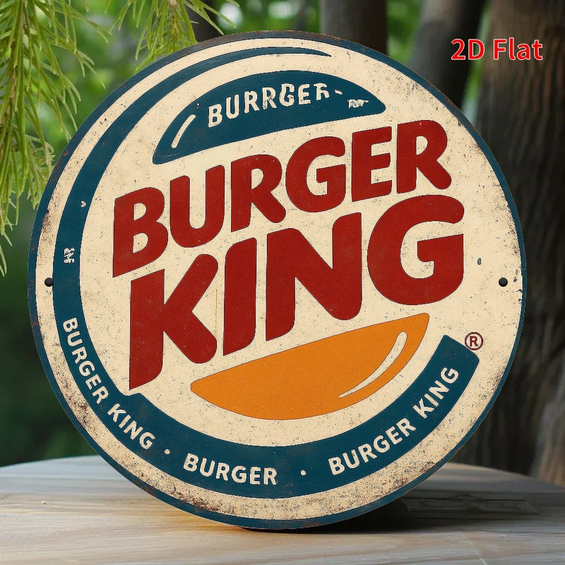Logo Burger King rétro en bois - Home Office Logo avis et prix