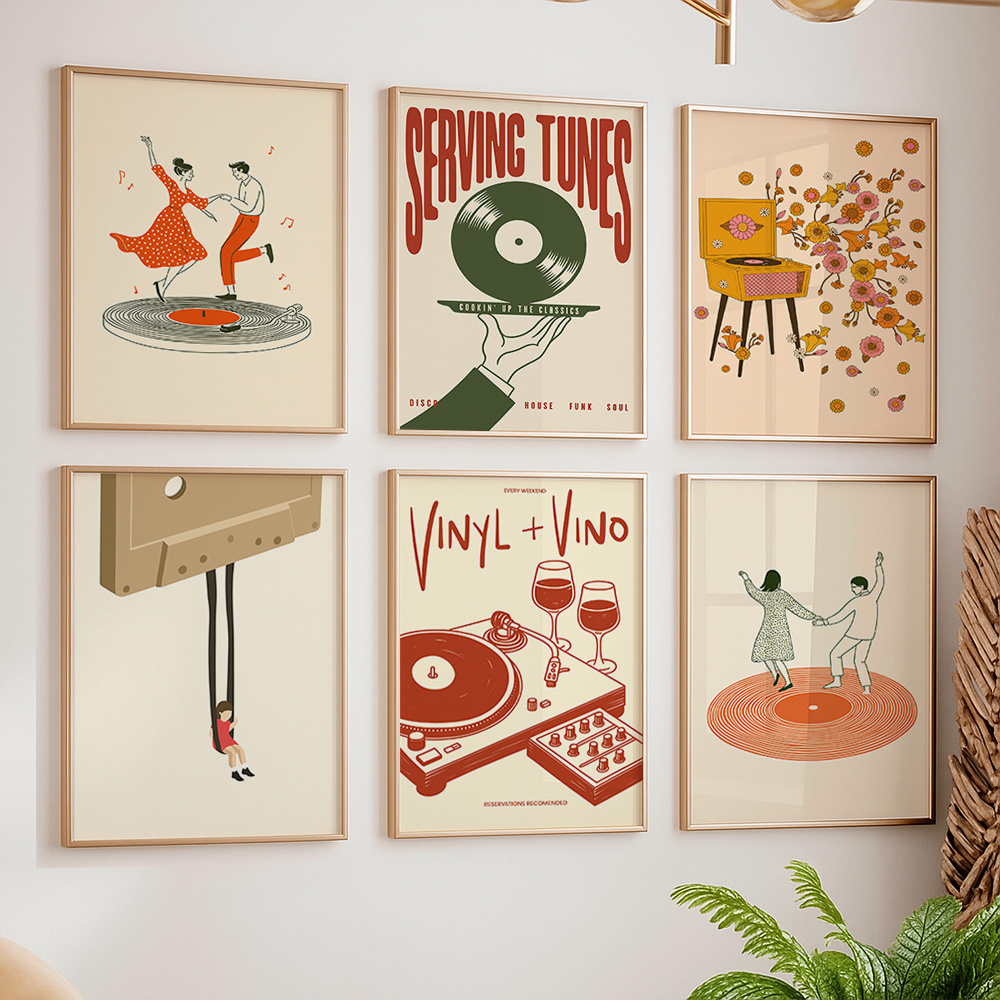 1 pièce Affiche murale vintage - Home Office Or avis et prix