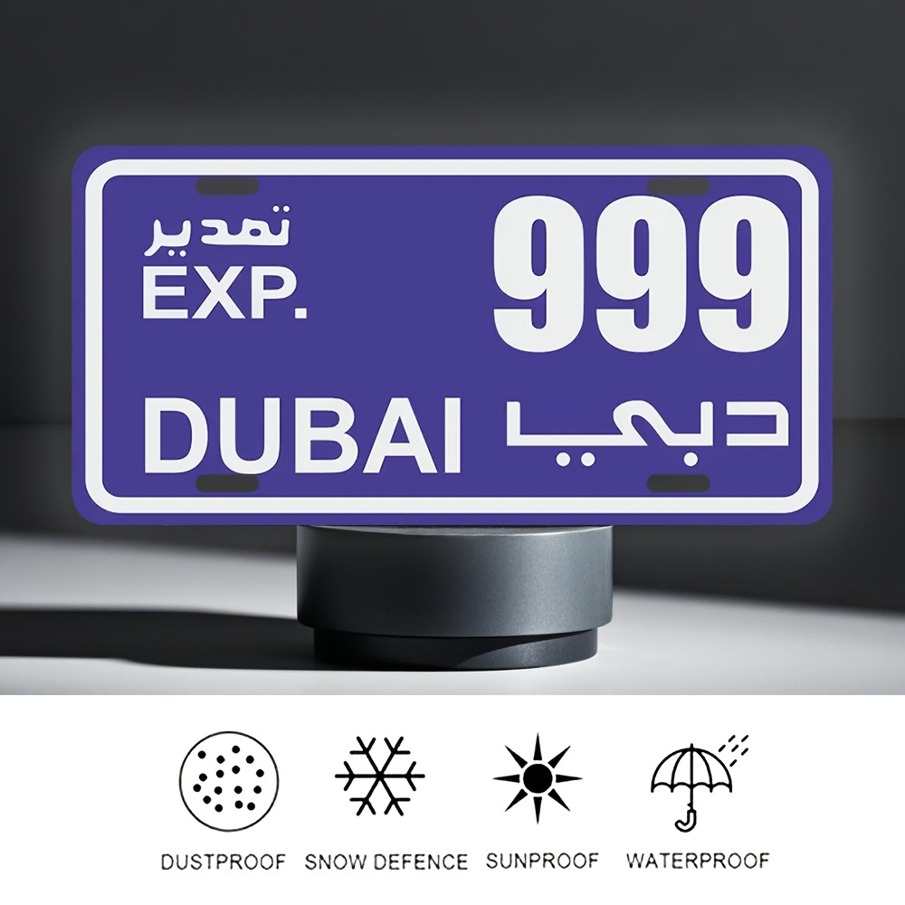 Plaque d'immatriculation vinta - Home Office Dubai avis et prix